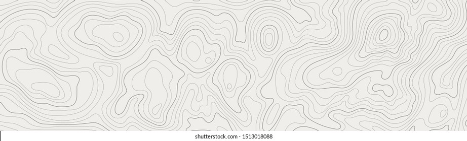 topographic line contour map background, geographic grid map, stock vector illustration