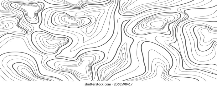 topographic line contour map background, geographic grid map	