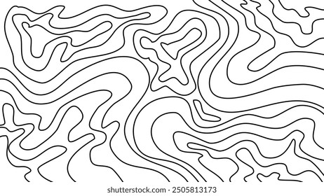 Fondo de mapa de contorno de línea topográfica