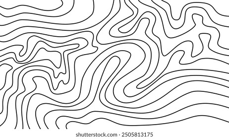Topographic line contour map background