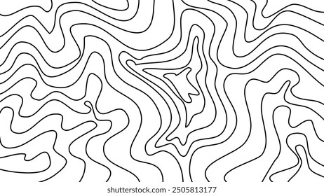 Topographic line contour map background