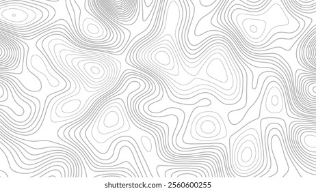 Topographic line map. Modern design with White background with topographic wavy pattern design. map, pattern, texture, line, background, adventure, mountain, sport, travel, vector.