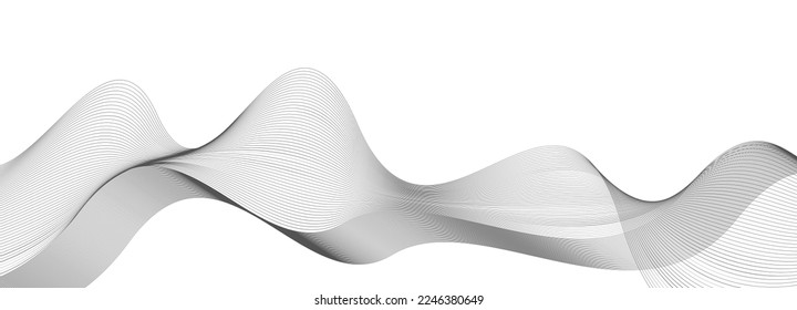 abstracto de líneas redondeadas topográficas. Fondo vectorial abstracto ondulado de línea delgada. Patrón de onda de curva sin fisuras. el patrón de líneas grises. Fondo abstracto hecho de líneas curvas