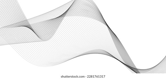abstracto de líneas redondeadas topográficas. el patrón de líneas grises. Fondo abstracto hecho de líneas curvas