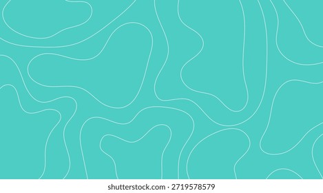 Topographic Lines Aqua Teal Backdrop, flowing white shapes, subtle lines, use for backgrounds and minimalist design, for websites or presentations in modern applications