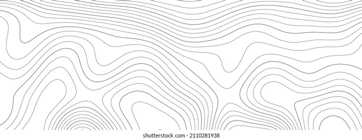 Topographic map. Abstract background of curved lines. Mountains. Vector illustration
