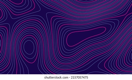Topographic map. Abstract background of curved lines. Mountains. Vector illustration