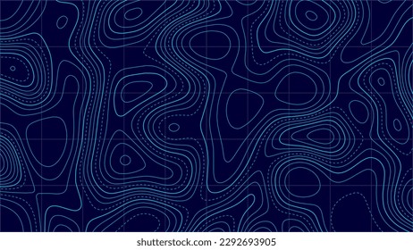 Topographic map. Abstract background of curved lines. Mountains. Vector illustration