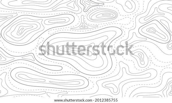 Topographic map abstract background. Outline\
cartography landscape. Topographic relief map on white backdrop.\
Modern cover design with wavy lines. Vector illustration with\
weather map outline\
pattern