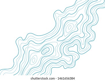 topographic map abstract blue lines height isolated on white background ,vector