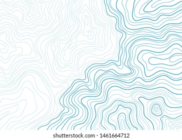 topographic map abstract blue lines height isolated on white background ,vector