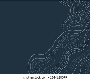 topographic map, abstract elevation lines on dark background, vector