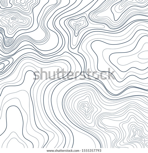 Topographic Map Abstract Elevation Lines On Stock Vector (Royalty Free ...