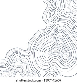topographic map , abstract height lines on white background ,vector