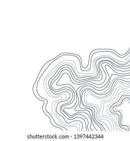 topographic map , abstract height lines on white background ,vector