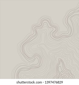 topographic map , abstract height lines on a light background ,vector
