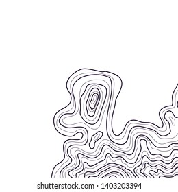 topographic map, abstract height lines ,white background ,vector