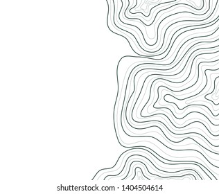 topographic map, abstract height lines , on white background , vector
