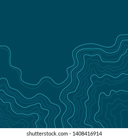 topographic map ,abstract height lines on blue background ,vector