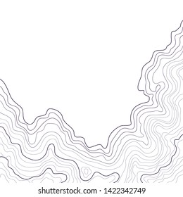 topographic map ,abstract height lines isolated on white background , vector