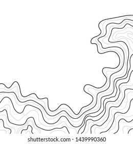 topographic map , abstract height lines ,vector,on white background