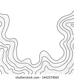 topographic map , abstract height lines isolated on white background ,vector