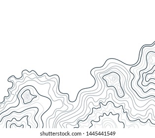 topographic map abstract height lines on white background