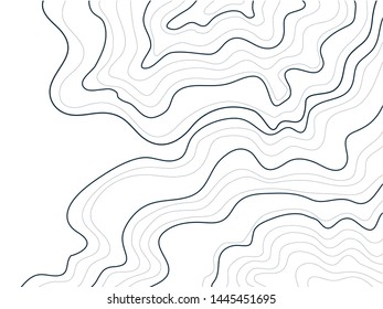 topographic map abstract height lines on white background