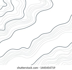 topographic map abstract height lines on white background