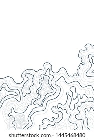 topographic map abstract height lines on white background