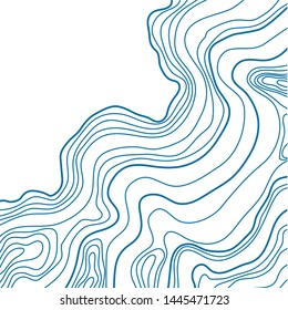 topographic map abstract height lines on white background