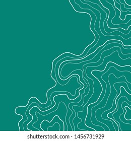 topographic map ,abstract height lines on green background ,vector