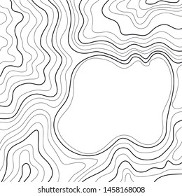 topographic map ,abstract height lines ,isolated on white background ,vector