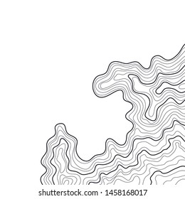 topographic map ,abstract height lines ,isolated on white background ,vector