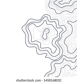 topographic map ,abstract height lines ,isolated on white background ,vector