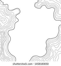 topographic map ,abstract height lines ,isolated on white background ,vector