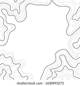 topographic map, abstract height lines isolated on a white background, vector