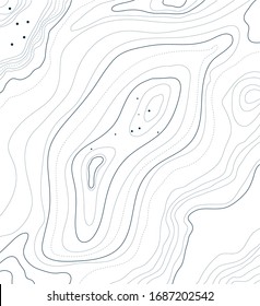 topographic map abstract height lines isolated on white background vector