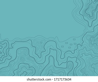 topographic map, abstract illustration of height lines isolated on a green background vector