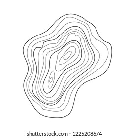 topographic map abstract lines on white background vector