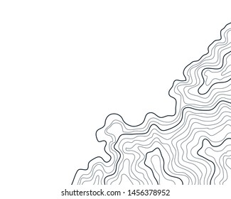 Topographic Map Isolated On White Background Stock Vector (Royalty Free ...