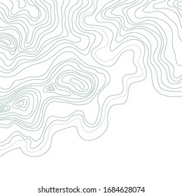 topographic map, abstract vector illustration isolated on white background