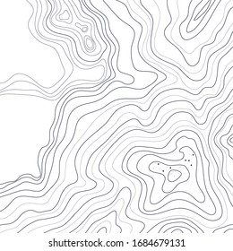 topographic map, abstract vector illustrations isolated on a white background