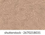 Topographic map background. Beige topographic lines terrain backdrop. Geographic terrain contour lines, cartography backdrop.