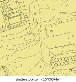 Topographic map background concept with space for your copy. Line topography map contour background , geographic grid abstract vector illustration. Vector illustration.