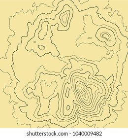 Topographic map background concept with space for your copy. Line topography map contour background , geographic grid abstract vector illustration. Vector illustration.