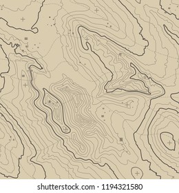Topographic map background concept with space for your copy. Topography lines art contour , mountain hiking trail , Shape vector design. Computer generated .