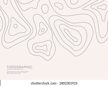Topographic map background concept with space for your text. Topographic map contour background.  Map mockup infographics. 