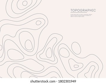 Topographic map background concept with space for your text. Topographic map contour background.  Map mockup infographics. 