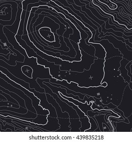 Topographic map background concept with space for your copy. Topo contour map background, vector illustration.Geography and science